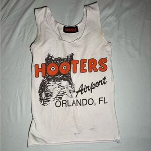 Hooters Orange and Black Graphic Tank